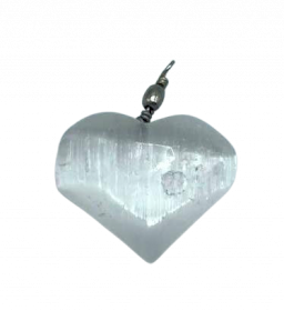 Selenite Heart Pendant