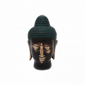 Small Antique Brass Buddha Head