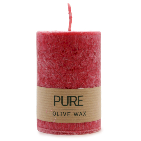 Pure Olive Wax Candle 90x60 - Red