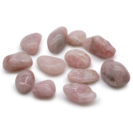Bag of 12 Medium African Tumble Stones - Rose Quartz