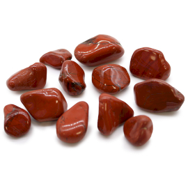 Bag of 12 Medium African Tumble Stones - Jasper - Red