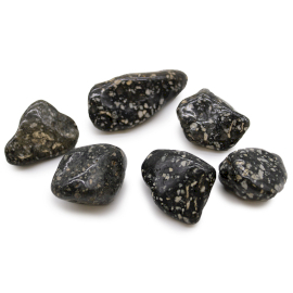 Bag of 6 Large African Tumble Stones - Guinea Fowl Bag of 6 Large