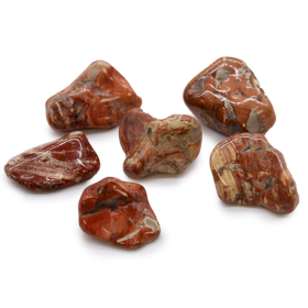 Bag of 6 Large African Tumble Stones - Light Jasper - Brecciated