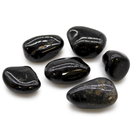 6x Large African Tumble Stones - Black Onyx
