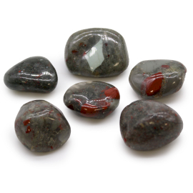 Bag of 6 Large African Tumble Stones - Bloodstone - Sephtonite