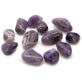 Bag of 12 Medium African Tumble Stones - Amethyst