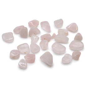 Bag of 24 Small African Tumble Stones - Rose Quartz