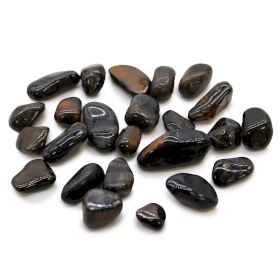 Bag of 24 Small African Tumble Stones - Tigers Eye - Blue