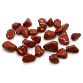 Bag of 24 Small African Tumble Stones - Jasper - Red