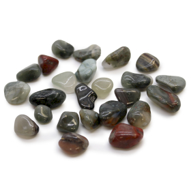 Bag of 24 Small African Tumble Stones - Bloodstone - Sephtonite