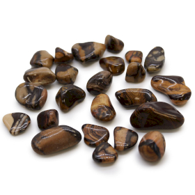 Bag of 24 Small African Tumble Stones - Picture Nguni