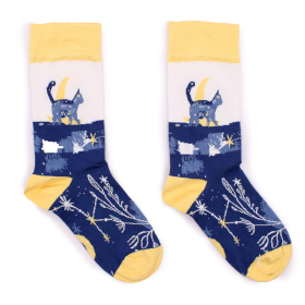 Hop Hare Bamboo Socks (41-46) - Midnight Cat