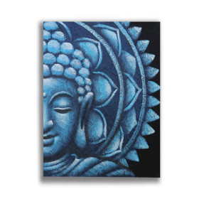 Blue Half Buddha Mandala 60x80cm