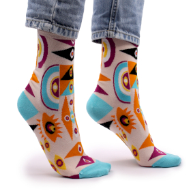 Hop Hare Bamboo Socks (36-40) - Psychedelic Evil Eye