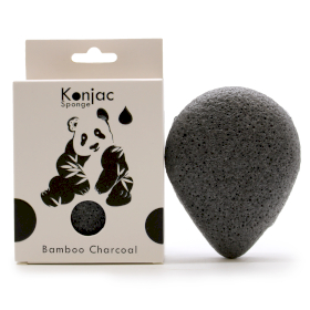 Teardrop Konjac Sponge - Bamboo Charcoal - Anti-bacterial