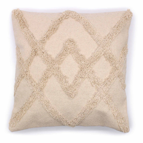 Classic Cushion Cover - Cream Lux Criss-Cross - 45x45cm