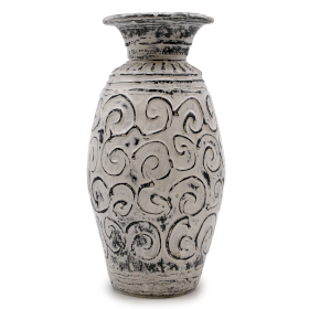 Swirls Shaped Vase - Cream