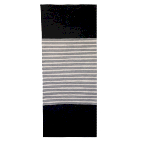 Indian Cotton Rug - 70x170cm - Black / Grey
