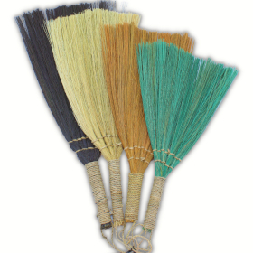 Set 4 - Pampus Fan Broom - Mixed colours & size