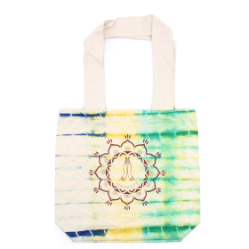 Tye-Dye Cotton Bag (6oz) - 38x42x12cm -  Namaste Hands - Multi - Natural Handle