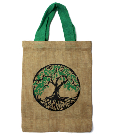 Jute Tote Bag - Mystic designs - Tree of Life