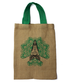 Jute Tote Bag - Mystic designs - Namaste
