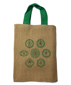 Jute Tote Bag - Mystic designs - 7 Chakras