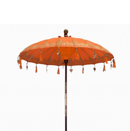 Bali Patio Parasol - Cotton - Orange Decor - 2m