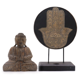 Buddha Feng Shui Set - Hamsa - Grey (2 Designs)