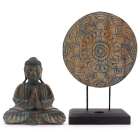 Buddha Feng Shui Set - Flower Mandala - Blue (2 Designs)