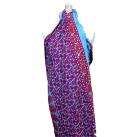 Teal Purple Mandela Sarong