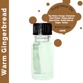 Warm Gingerbread Fragrance Oil 10ml - White Label