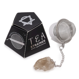 Raw Crystal Gemstone Tea Strainer - Smoky Quartz