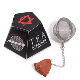 Raw Crystal Gemstone Tea Strainer - Red Jasper