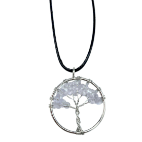Tree of Life Pendant - Rock Crystal