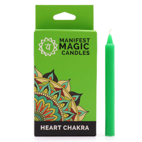 Manifest Magic Candles (pack of 12) - Green - Heart Chakra