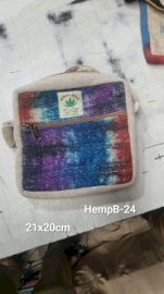 Tiedye Hemp Messegner Bag 1  Zip