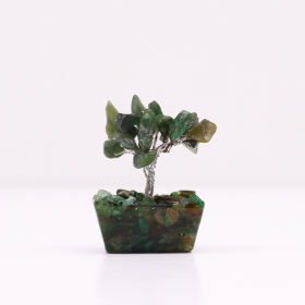 Mini Gemstone Trees On Orgonite Base - Green Aventurine (15 stones)