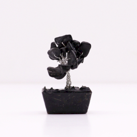 Mini Gemstone Trees On Orgonite Base - Black Agate (15 stones)