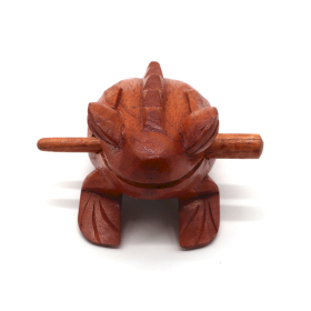 Small Coaking Wooden Frog