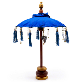 Bali Home Decor Parasol - Cotton - Blue- 40cm