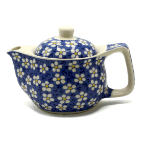 Small Herbal Teapot - Blue Daisy