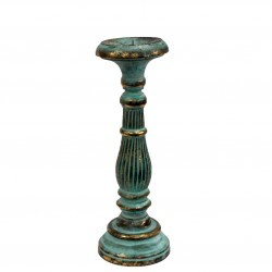 Medium Candle Stand - Turquois Gold