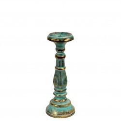 Small Candle Stand - Turquois Gold