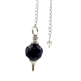 Faceted Gemstone Pendulum - Amethyst