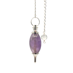 Lingam Shaped Gemstone Pendulum - Amethyst