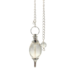 Lingam Shaped Gemstone Pendulum - Rock Quartz