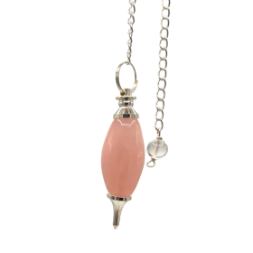 Lingam Shaped Gemstone Pendulum - Rose Quartz