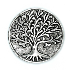 Polished Aluminium Tree of Life Incense Holder 10cm