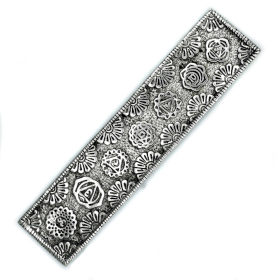 Polished Aluminium Chakra Long Incense Holder 23cm